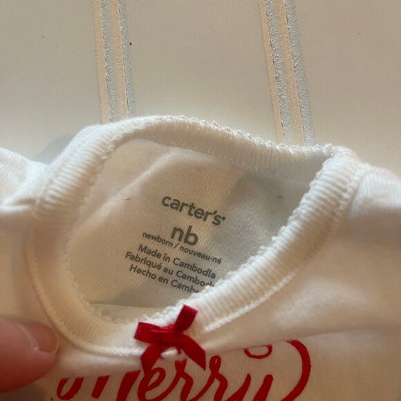 Holidays Christmas 5 Piece Bundle Merry Bright Reindeer Burp Cloth Girls Newborn - Picture 3 of 5